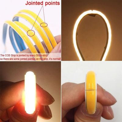 100lm/w DC 12V24V 8mm 320leds Blue Flexible COB Led Strip Light για ντουλάπι υπνοδωμάτιο φωτισμός κουζίνας διακόσμηση