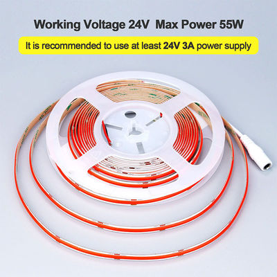 COB Led Strip Light IP20 8mm 12V24V 480leds Κόκκινο για εσωτερική και εξωτερική διακόσμηση