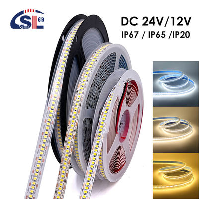 Αδιάβροχο SMD2835 LED Strip Lights 240leds 8mm 24v 12v 3000K 4000K 6500K IP67 IP65 IP20