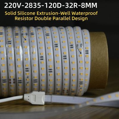 110v220v Αδιάβροχο 10mm 180leds 6500K Πίνακα κοπής με πεδίο SMD2835 LED Strip Light IP67