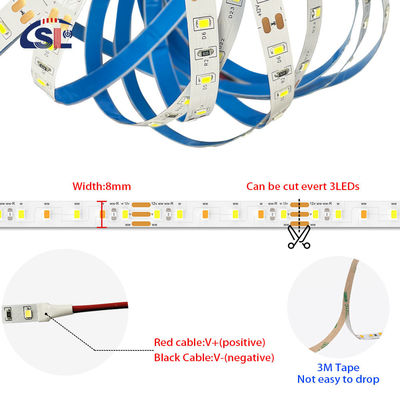 5V 8mm 320LEDs 4000K IP65 1cm Ένα κόψιμο αδιάβροχο ηλεκτροπίνακα COB Ευέλικτο φως LED