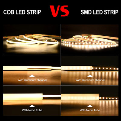 50000 ώρες ζωής COB LED Strip Light με ζεστό και φυσικό λευκό χρώμα