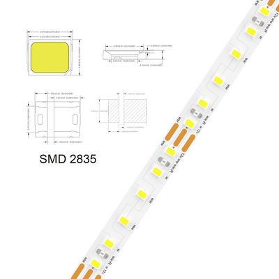 5V 8mm 320leds 4000K 1cm ένα κόψιμο IP65 Αδιάβροχο ηλεκτροπλάτη ευέλικτο COB Led Strip Light