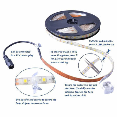 3000K 4000K 5V 8mm 120leds IP65 Αδιάβροχο SMD2835 LED Strip Light με βαθμολογία IP65