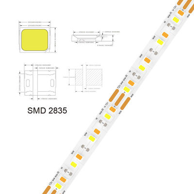 CCT 12V24V 8mm 120leds 3000K-6500K 35Copper Led Strip Light για το ντουλάπι πίσω φωτισμού τηλεόρασης