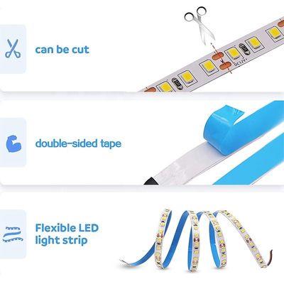 Ελέγχος αφής 8mm 120leds 3000K Warm White SMD2835 Led Strip Light για εσωτερική διακόσμηση
