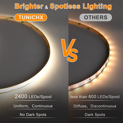 100lm/w Υψηλή φωτεινότητα IP20 8mm 480Leds COB Led Strip Light για κουζίνα σαλόνι
