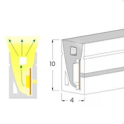 Υποστήριξη Dimmer Warm White Neon Flex 3000K Mini 24V 4x10mm IP65 Αδιάβροχο 168 LEDs / m