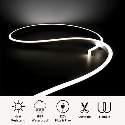 4100K Cool White LED Neon Flex 24V DC Ασύρματο 8x16mm 120LEDs/m IP65 Ανερόστεγος Ιδανικός