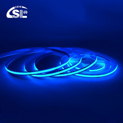 320Leds Υψηλή φωτεινότητα Ice Blue COB Led Strip Light CE RoHs IP20 8mm πλάτος 12V24V