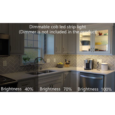 8mm10mm πλάτος DC12V24V 3000K4000K6500K ευέλικτο COB Led Strip Light με υλικό