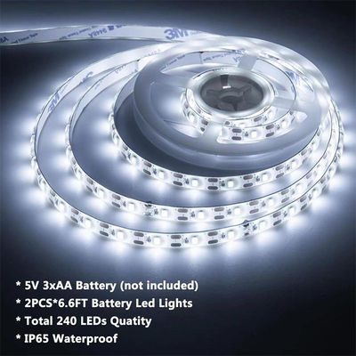 DC 24V 5V 120LEDs 8mm 6500K Λευκό υψηλής φωτεινότητας ευέλικτο ηλεκτροπίνακα SMD2835 LED Strip Light