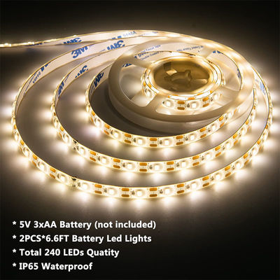 Ξενοδοχείο 5v 120leds 8mm 3000K Warm White Led Strip Light με και Φωτεινή ροή / m 2640 lm