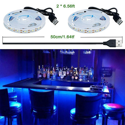 5V 8mm 120LEDs Μπλε LED Strip Light Ηλεκτροπίνακα SMD2835 Ιδανικό για εσωτερικά και εξωτερικά
