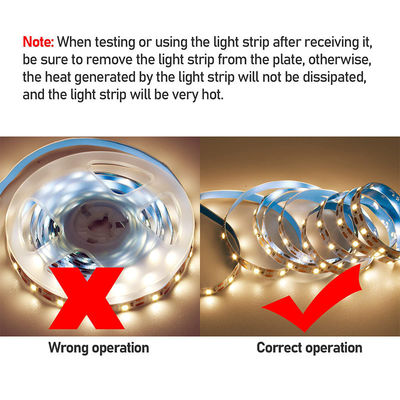 Υποστήριξη χαμηλής ακτινοβολίας 5v 8mm 120leds 3000K Warm White Flexible Electroplate Led Strip Light
