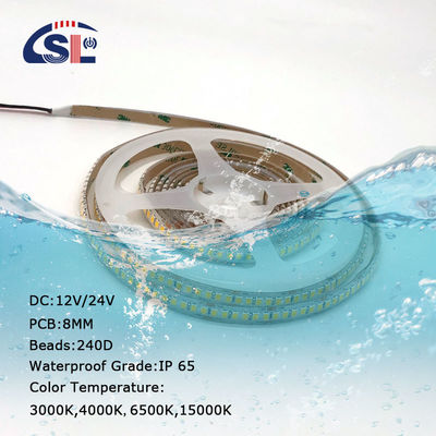 Αδιάβροχο 12v24v 240leds SMD2835 Led Strip Light σε θερμοκρασία χρώματος 2700K-15000K