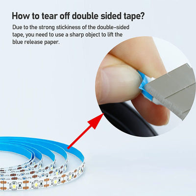 Υποστήριξη χαμηλής ακτινοβολίας 5v 8mm 120leds 3000K Warm White Flexible Electroplate Led Strip Light