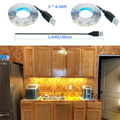 Υποστήριξη χαμηλής ακτινοβολίας 5v 8mm 120leds 3000K Warm White Flexible Electroplate Led Strip Light