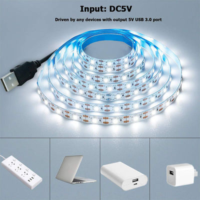 120LEDs/m 5V 8mm 6500K Λευκό Μία Κόψη Ευέλικτο Ηλεκτροπίνακα SMD2835 LED Strip Light