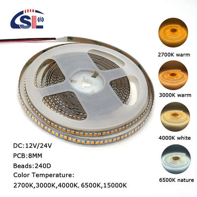 8mm 240leds 6500K Cold White SMD2835 Led Strip Light με λειτουργία διακόπτη τηλεχειρισμού
