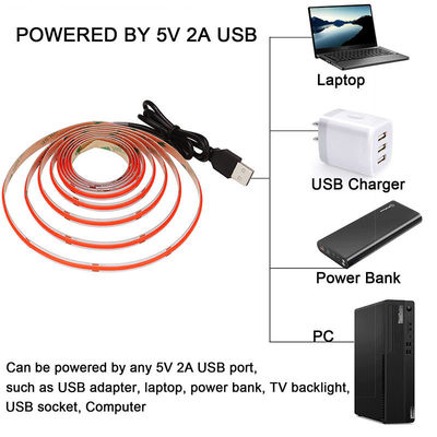 12V Dimmable Red COB LED Strip Light για εσωτερική και εξωτερική διακόσμηση 8mm 320 LED