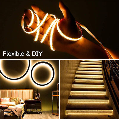 Διακόσμηση εσωτερικών χώρων 8mm10mm 320leds 3000K4000K6500K Θερμο φυσικό λευκό ευέλικτο COB Led Strip Light
