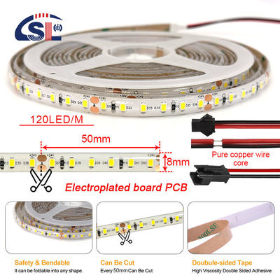 3- Αδιάβροχη Full PU κόλλα Colorful 120LEDS IP65 SMD2835 LED Strip 12/24V 8mm PCB