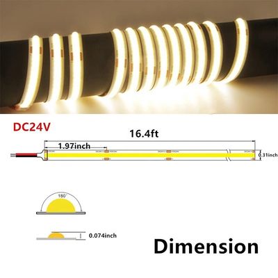 10W/m ή Προσαρμόσιμο Walt ανά μέτρο COB LED Strip Light για κουζίνα και σαλόνι