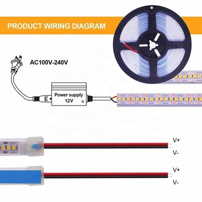 Αδιάβροχο IP67 12V 24V LED Strip Λευκό Ζεστό Λευκό 2835 120LEDs / m για εξωτερική διακόσμηση κήπου