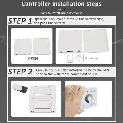 Ασύρματος ελεγκτής φωτισμού LED RF Touch Panel για μονοχρωματικά διχρωματικά και RGB φώτα