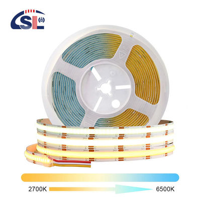 12v24v 8mm 608leds 3000K 4000K 6500K CCT Ηλεκτροπίνακα Δύο χρώματα COB Led Strip Light