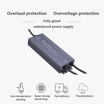 Υπερ- λεπτός 12V/24V 2.5A -25A 60w 100w 200w 300w 400w IP68 Αδιάβροχος μετασχηματιστής ισχύος