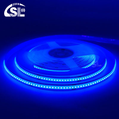 SL- COB-03208DB 8mm PCB πλάτος 180 μοίρες γωνία θέασης μπλε LED λωρίδα φωτός