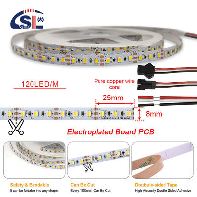 2835 CCT LED Strip 120Leds/m Διπλό λευκό χρώμα ρυθμιζόμενη θερμοκρασία ευέλικτη ταινία