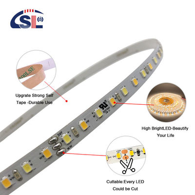 Χαμηλή τάση 3M Δύο χρώματα LED Strip Light 3000k 6500k 120 Led 12V 24V 8W για καθρέφτη