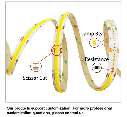Ηλεκτροπίνακα COB 24v COB 608Ds 8mm Ra 85 LED Light Strip 3000K-6500K Ιδανικό για κατοικίες