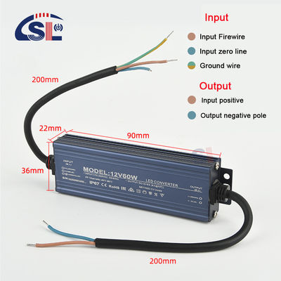 24V Εισερχόμενη τάση Φως LED Μετασχηματιστής IP67 Αδιάβροχο για εξωτερικούς χώρους 60W 200W 400W 500W