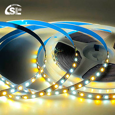 Δύο χρώματα LED Φωτεινές λωρίδες SMD 2835 120D 8mm 1200-1600LM 2700K-6500K 35Copper Ra70