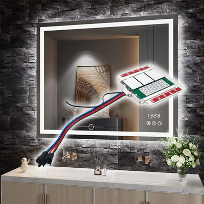 Δείκτης θερμοκρασίας χρόνου 60W Slim DC12V 5A LED Φως καθρέφτης αισθητήρας αφής Stepless Dimmer Switch