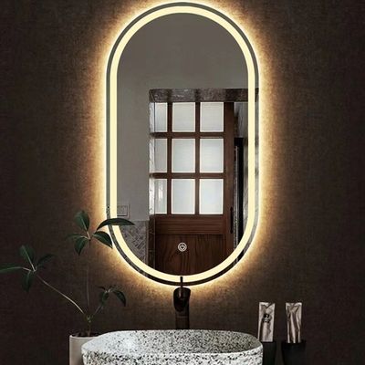 Ξενοδοχείο Σπίτι Διακόσμηση μπάνιου LED φωτισμένο Τριχρωματικά φώτα Αδιάβροχο καθρέφτη
