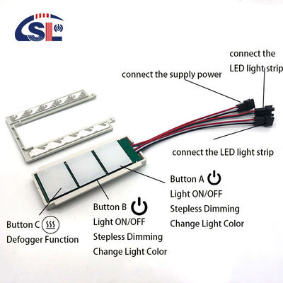 60W 5A DC12V μονόχρωμος διπλός αισθητήρας αφής διακόπτης για καθρέφτη ραντάρ επαγωγικό LED