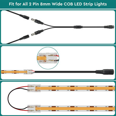 DIY οικιακό φωτισμό πλαστικό 8mm 2 Pin SMD Cob Led Strip Connector για σύγχρονο σχεδιασμό