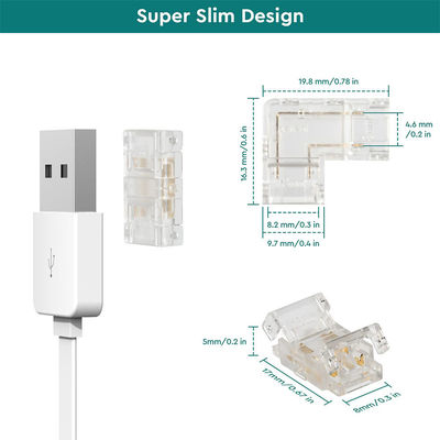 DIY οικιακό φωτισμό πλαστικό 8mm 2 Pin SMD Cob Led Strip Connector για σύγχρονο σχεδιασμό