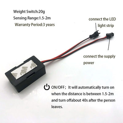 Προσαρμόσιμη 12V/24V 5A 60W/120W Rader PIR αισθητήρας κίνησης Διακόπτης φωτός LED Πηγή φωτός 1NO/1NC Συνδυασμός διακόπτη μπάνιο