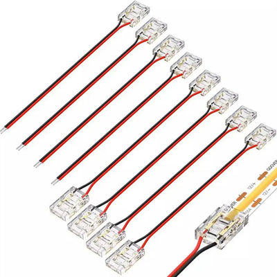 Ξενοδοχείο COB Μίνι LED Light Strip Wire Connectors 2 3 Pin Connection Solderless CCT 5 8 10mm LED Strip To Strip Wire Connector