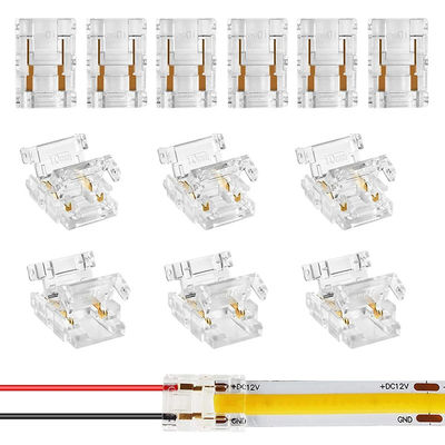 Ξενοδοχείο COB Μίνι LED Light Strip Wire Connectors 2 3 Pin Connection Solderless CCT 5 8 10mm LED Strip To Strip Wire Connector