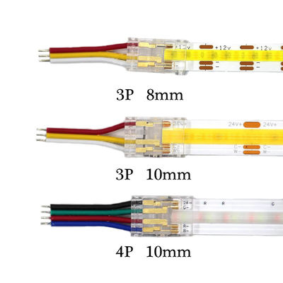 Αδιάβροχοι IP20 COB LED Strip Connectors για 8mm 10mm Strip σε Strip πλαστικό σε σχήμα L