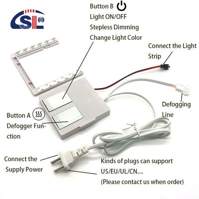 24W Smart LED Dual Touch Dimming Sensor με ενσωματωμένη παροχή ρεύματος για έλεγχο και απομίμηση με ένα/τρία χρώματα