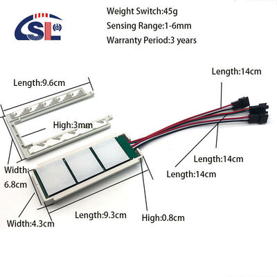 60W Smart Τρία κουμπιά Stepless Dimming Mirror Touch Sensor Control Switch για το μπάνιο LED Mirror Defogger