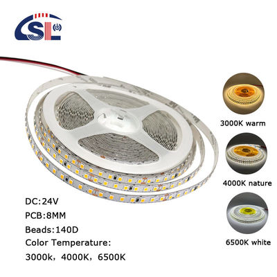 Ελέγχος αισθητήρων DC12V 24V SMD2835 140D 8mm 4000K Ra70 LED Light Strips για καθρέφτες ματαιοδοξίας μπάνιου